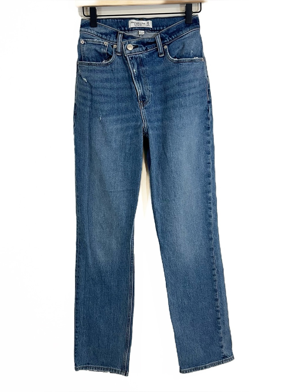 Abercrombie & Fitch The 90's Straight Ultra High Rise Crossover Jeans Size 0 25